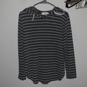 Medium striped jacket with hood